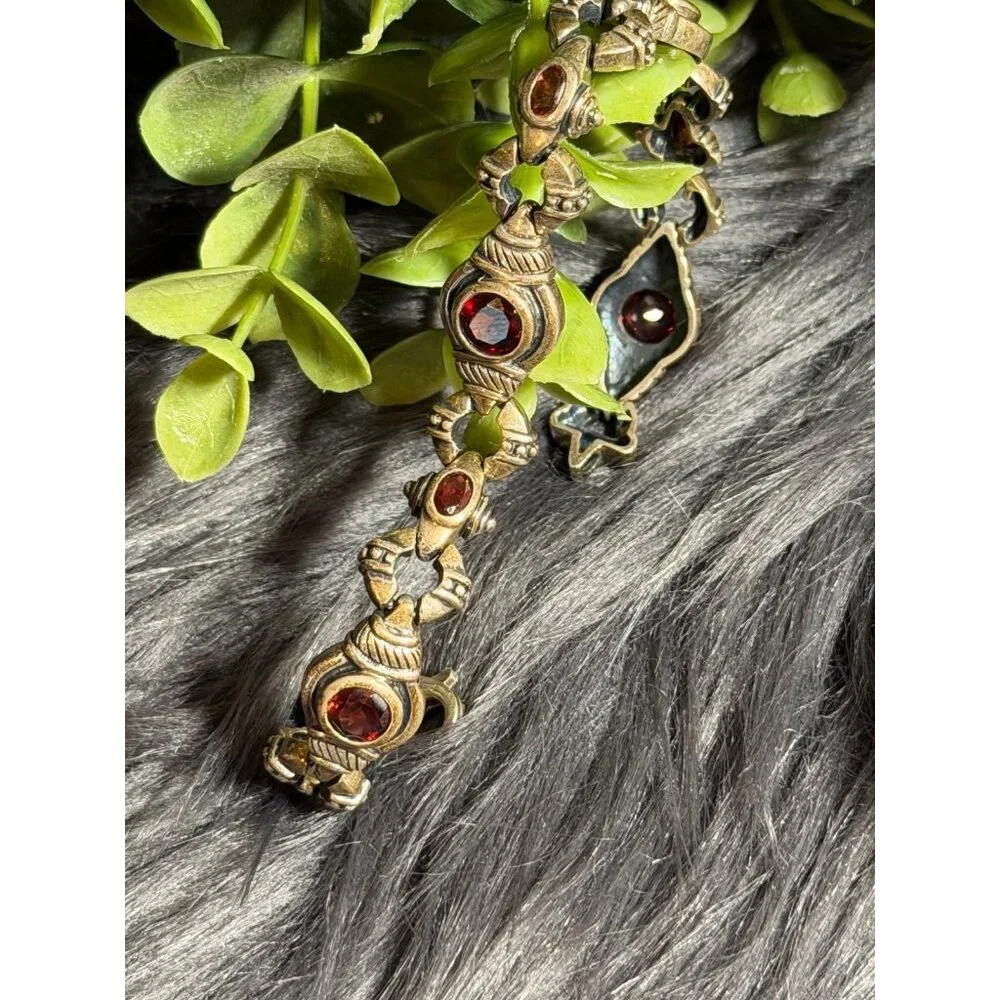 Silver 925 Garnet Bracelet